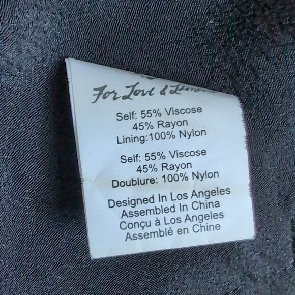 For Love And Lemons Black Valentina Lace Fit And Flare Long Sleeve Dress Large - Picture 6 of 9